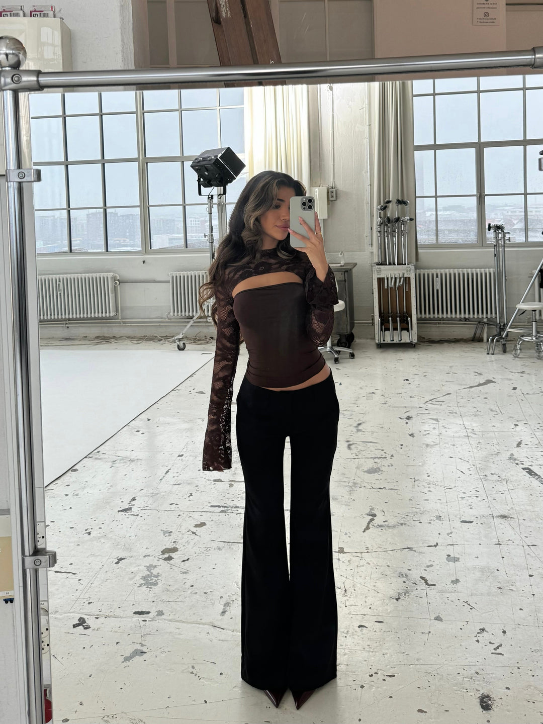 Livia low waist trousers - black