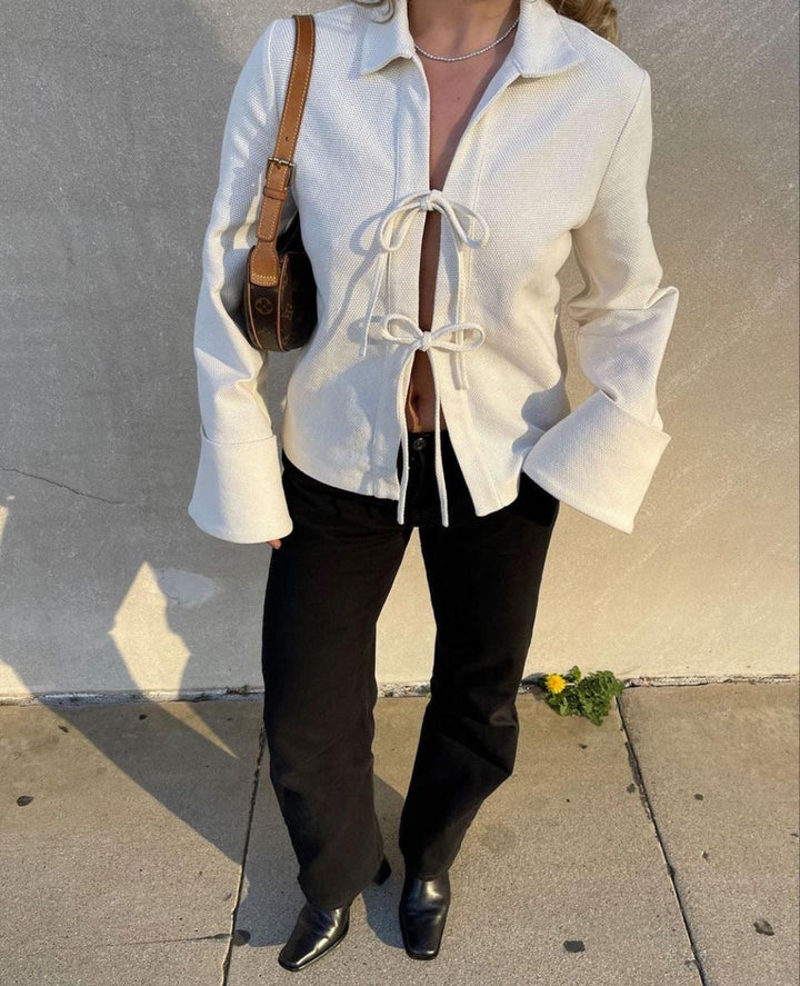 Sorrento Lace-Up Knit Cardigan