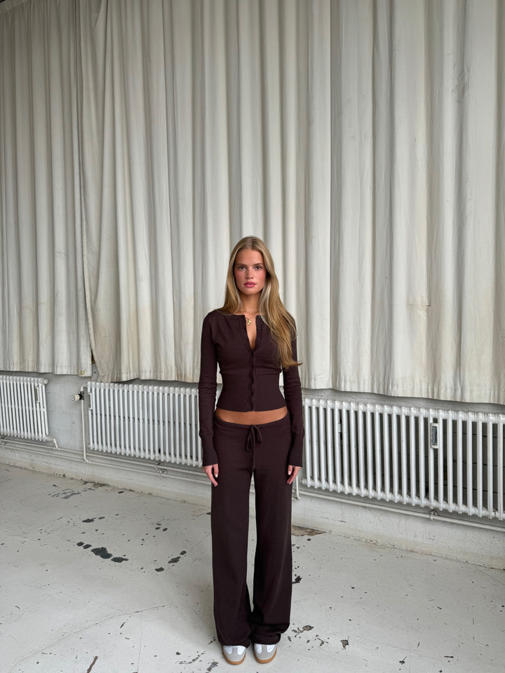 Knit Cardigan - dark brown