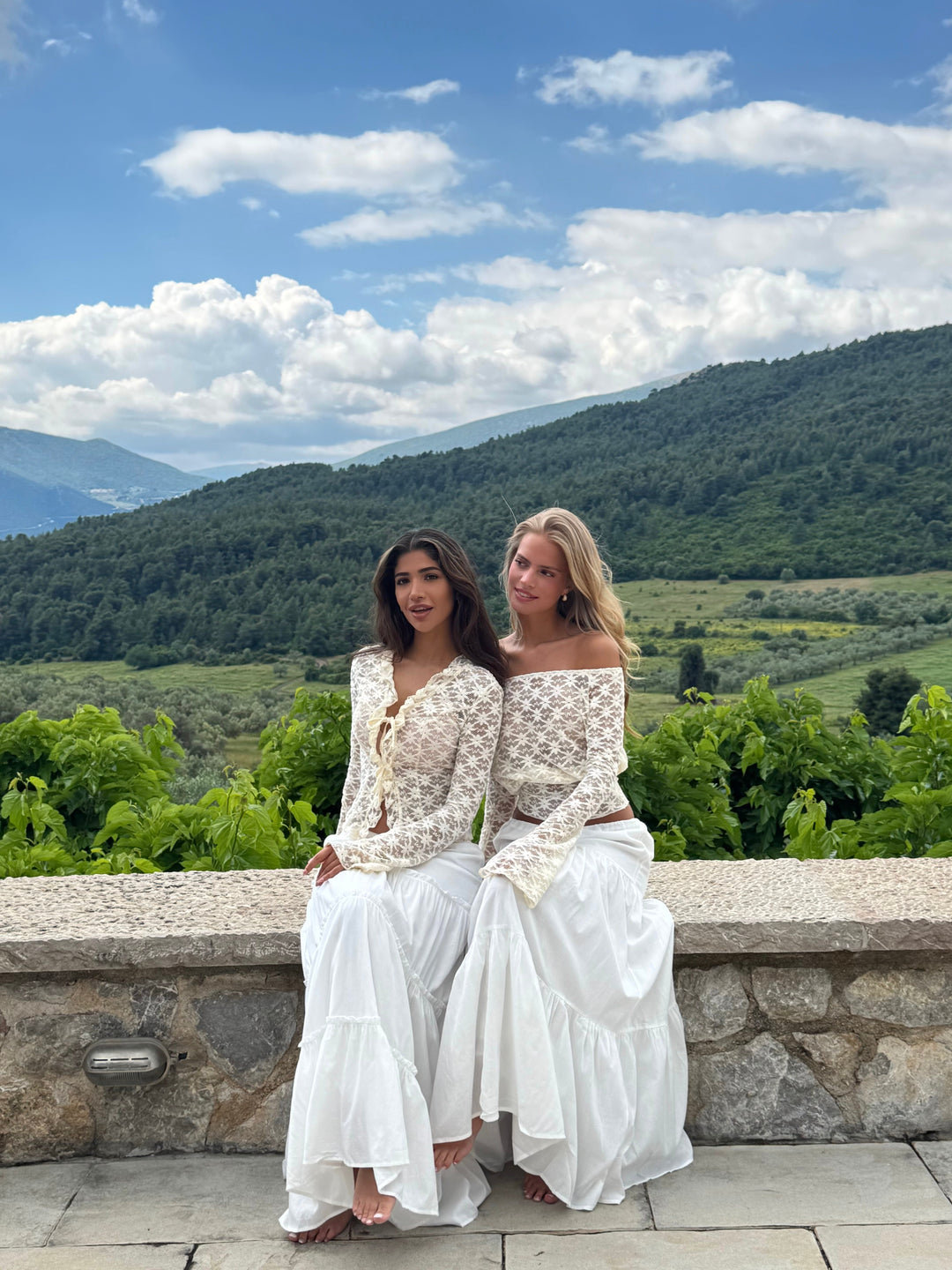 Athena lace top - cream