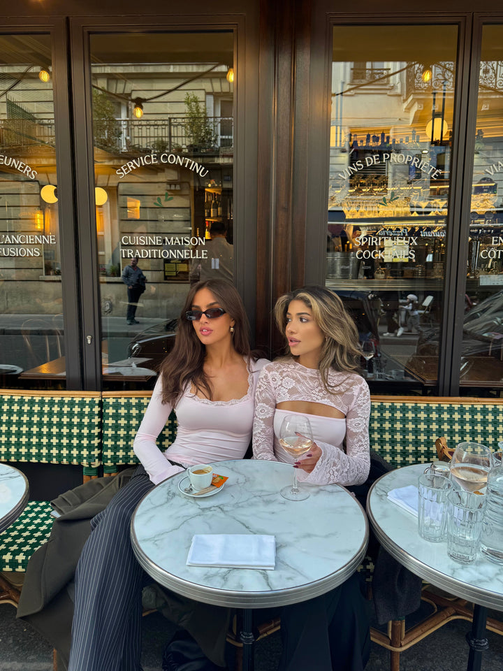 Blair basic lace top - Pink