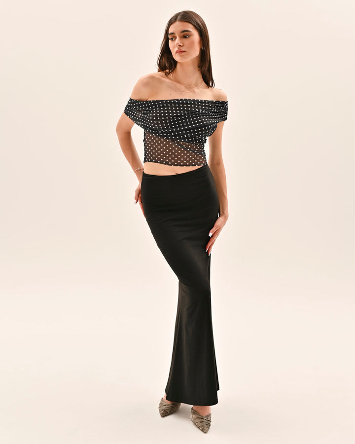 Allura Polka Dot Top - Black