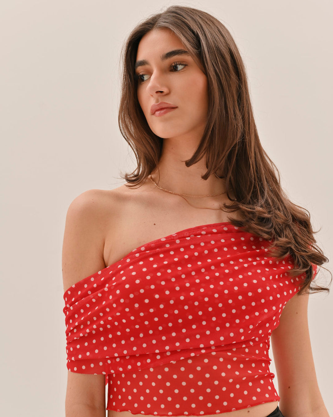 Allura Polka Dot Top - Red