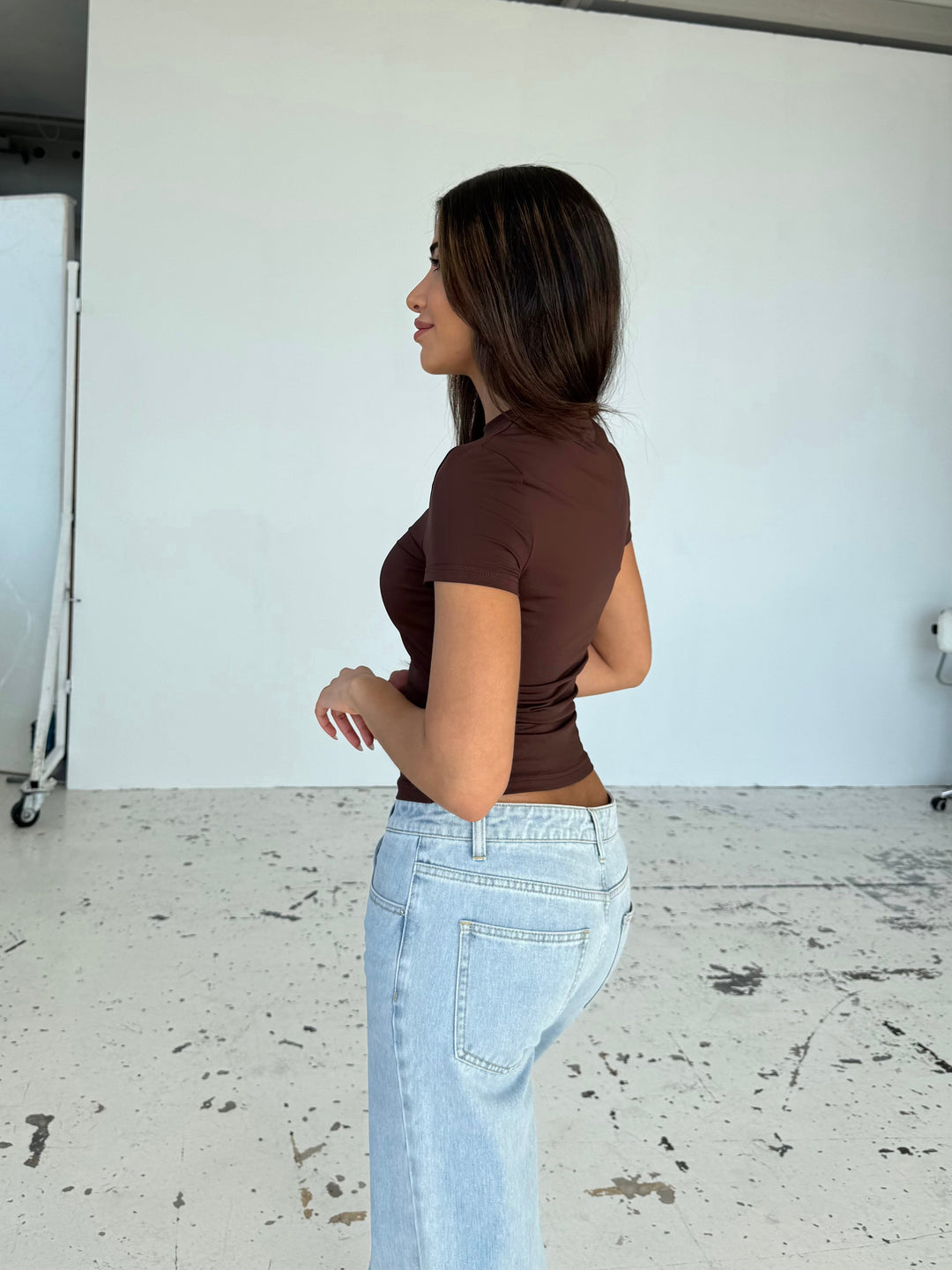 Basic tee - dark brown