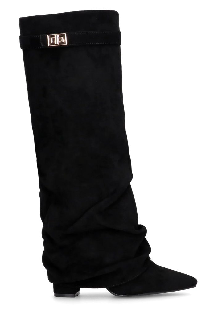 Lavista Slouchy Suede knee high boots - Black