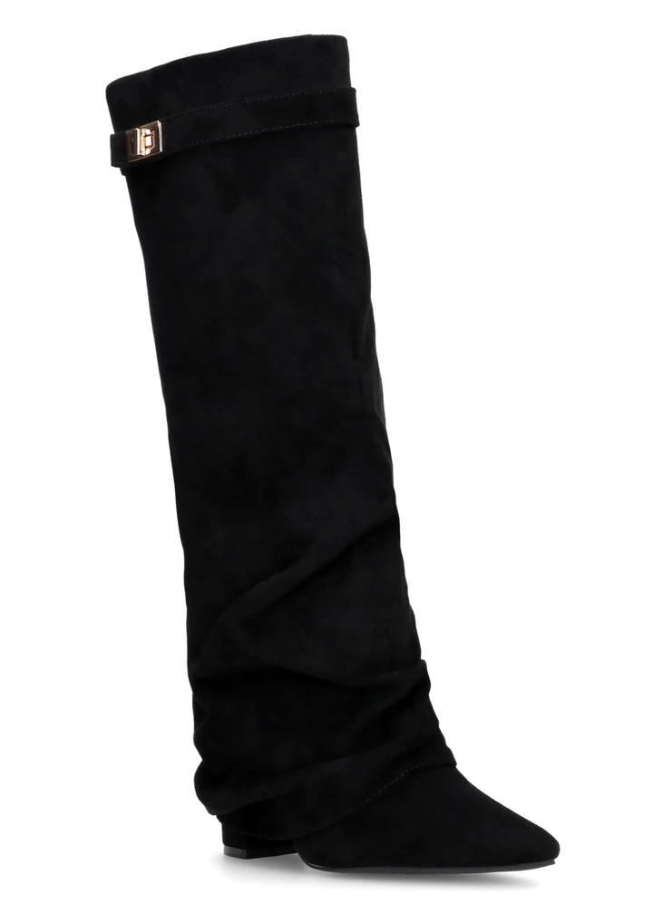 Lavista Slouchy Suede knee high boots - Black