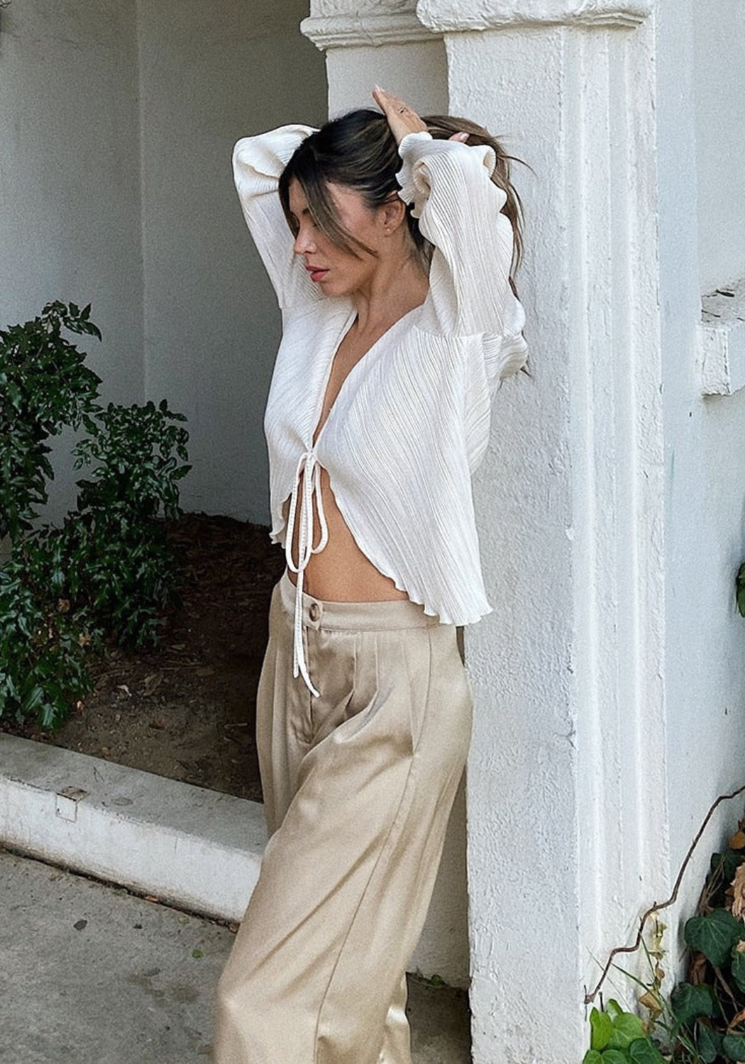 Solace Tie Front Blouse