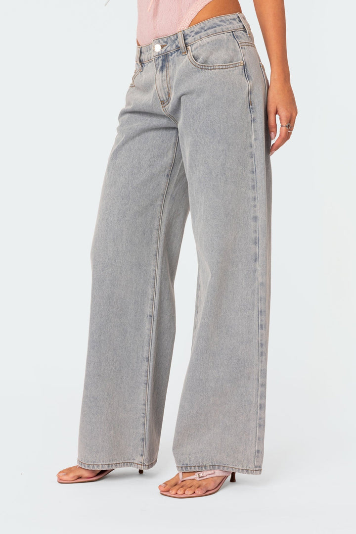 Bella Bow Pocket Wide-Leg Jeans