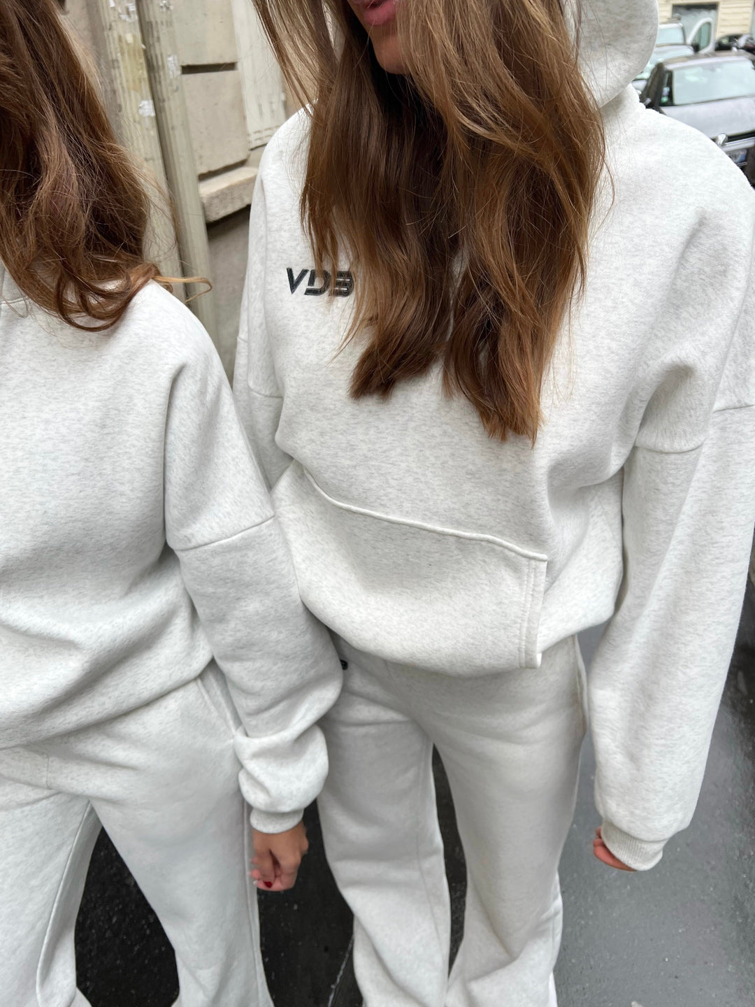 VDB hoodie - white/grey mottled