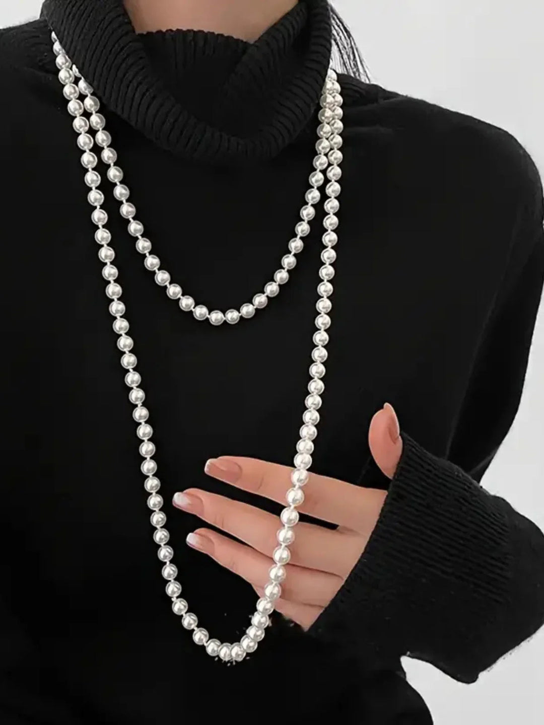 Simple Knotted Multilayer Long Necklace