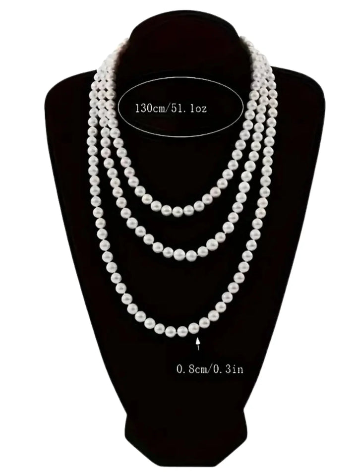 Simple Knotted Multilayer Long Necklace