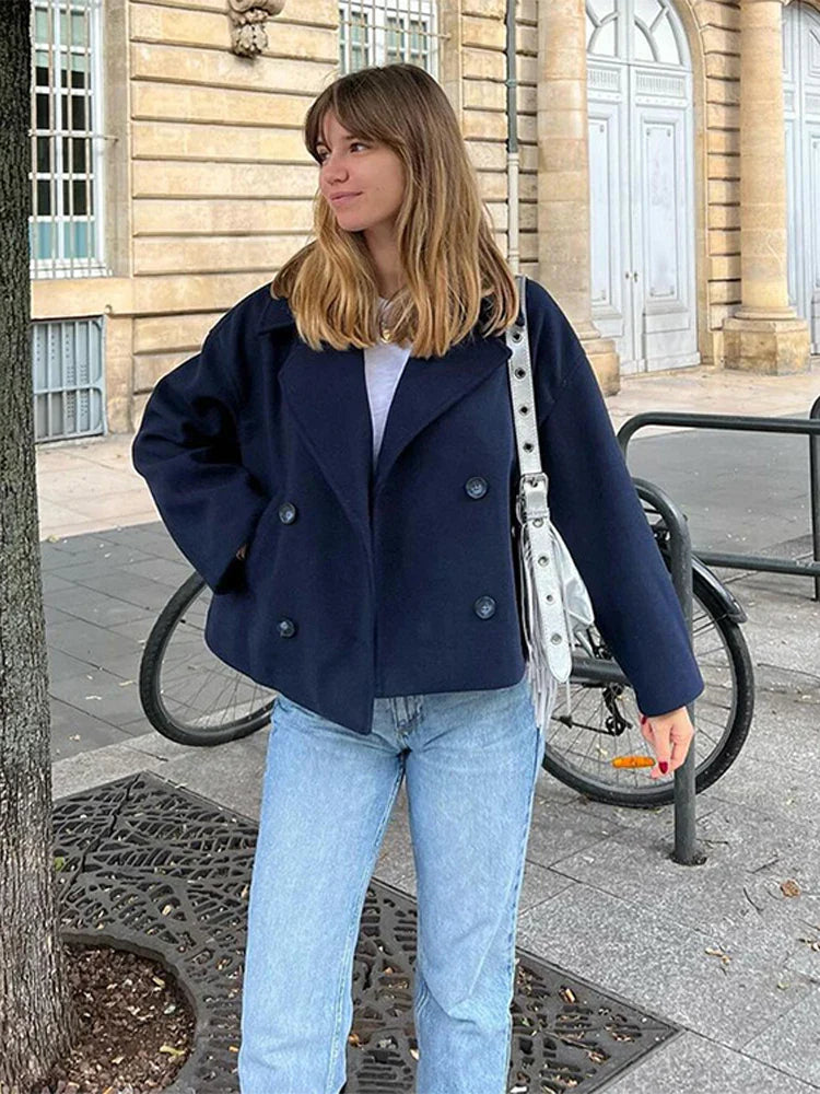 Amara Double Breasted Cropped Coat