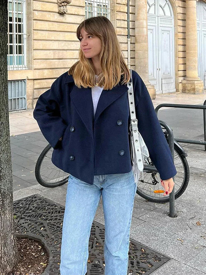 Amara Double Breasted Cropped Coat