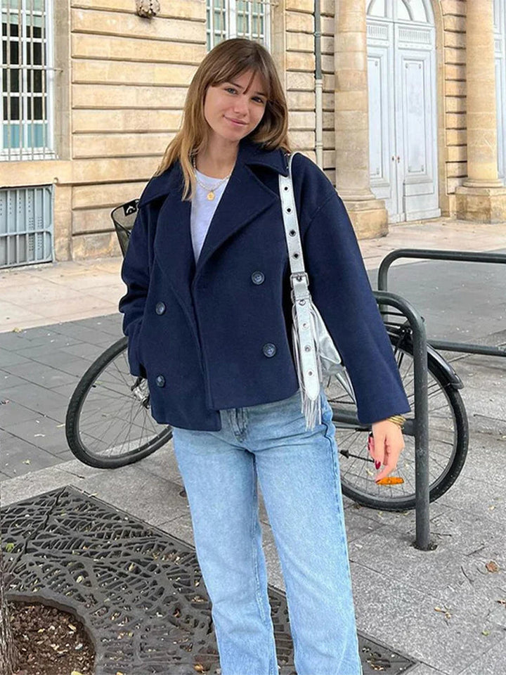 Amara Double Breasted Cropped Coat