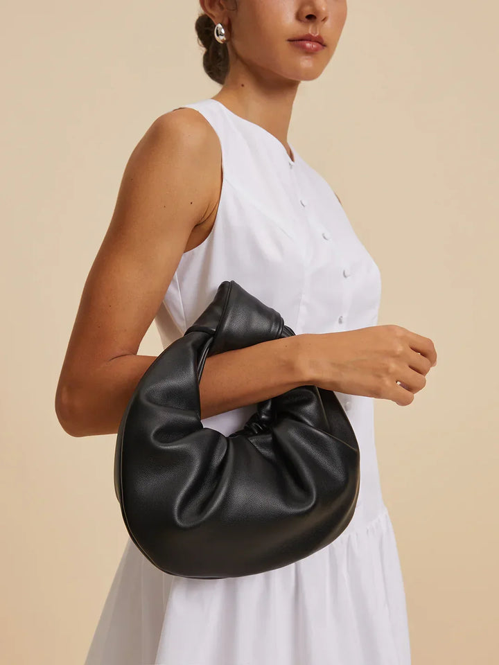 All-match Crescent Knotted Ruched Bag