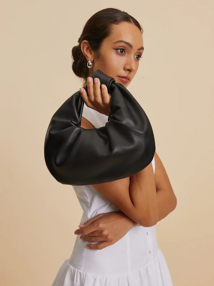 All-match Crescent Knotted Ruched Bag