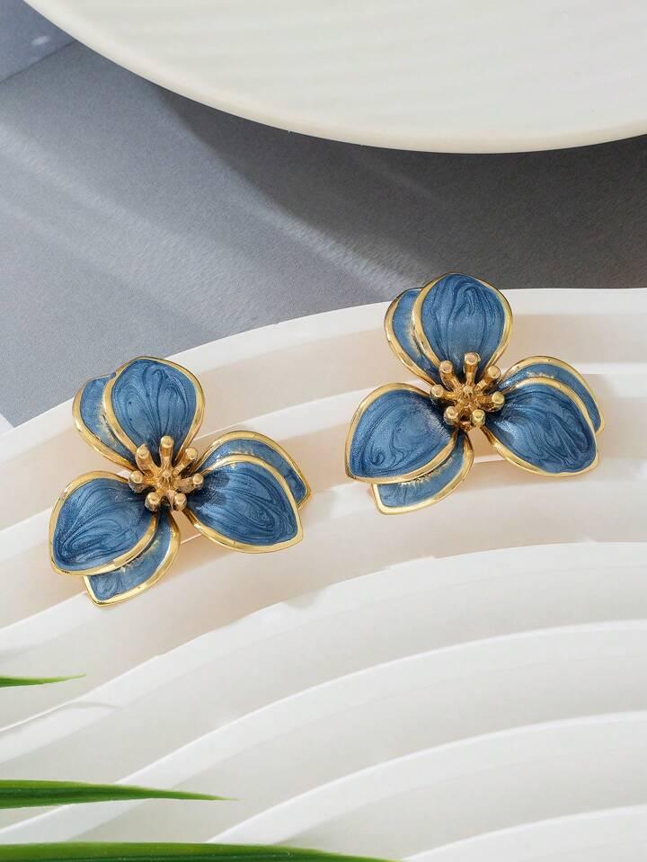 Vintage Design Flower Earrings