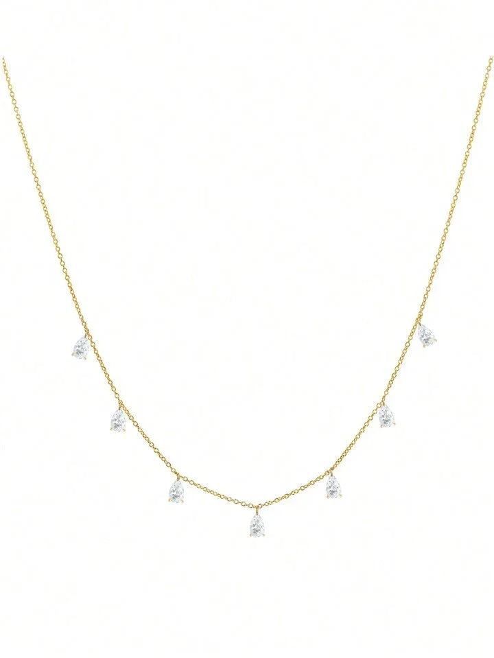 Teardrop Elegance Dainty Necklace
