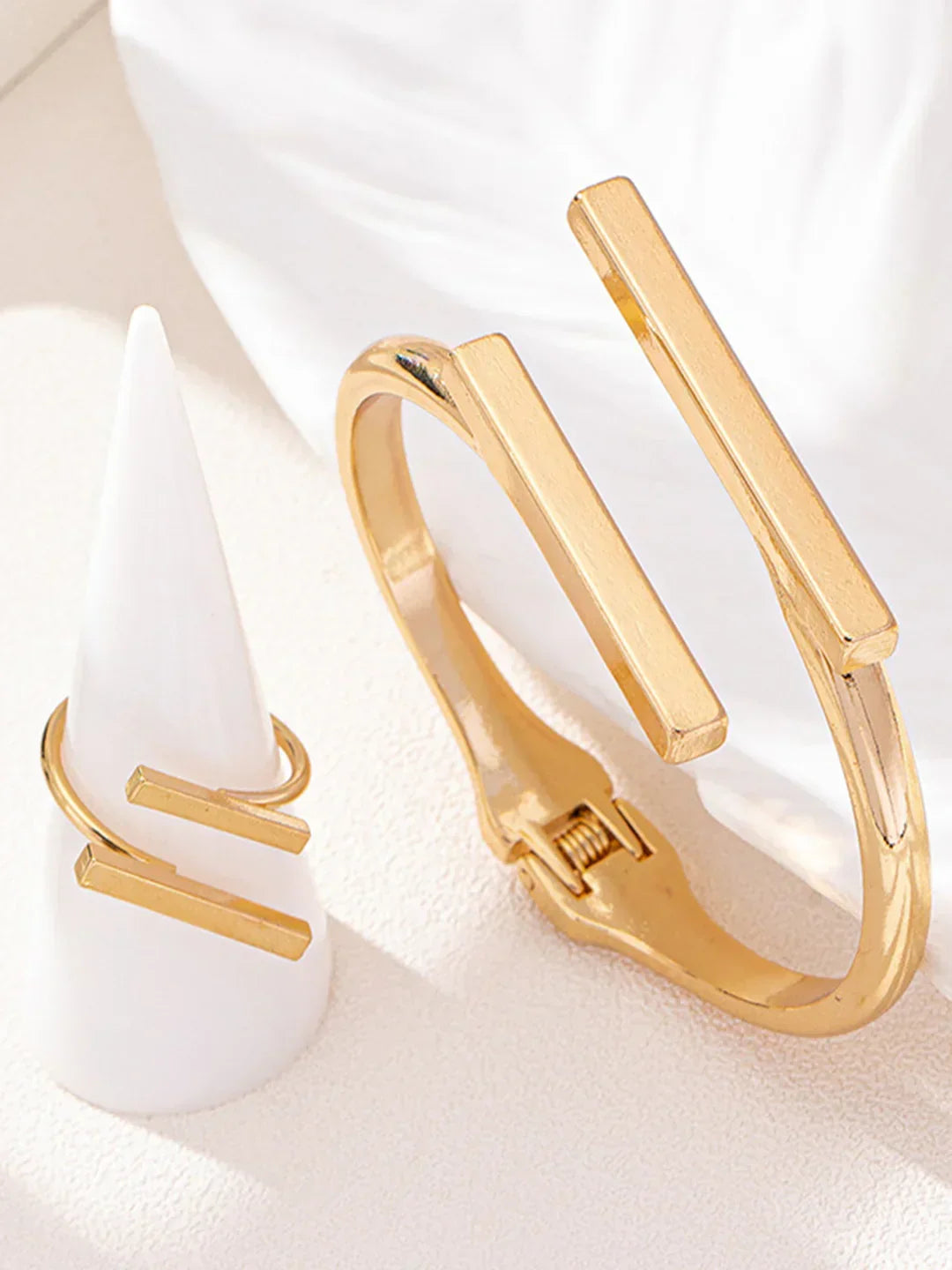 Architectural Glow Ring & Bracelet Set