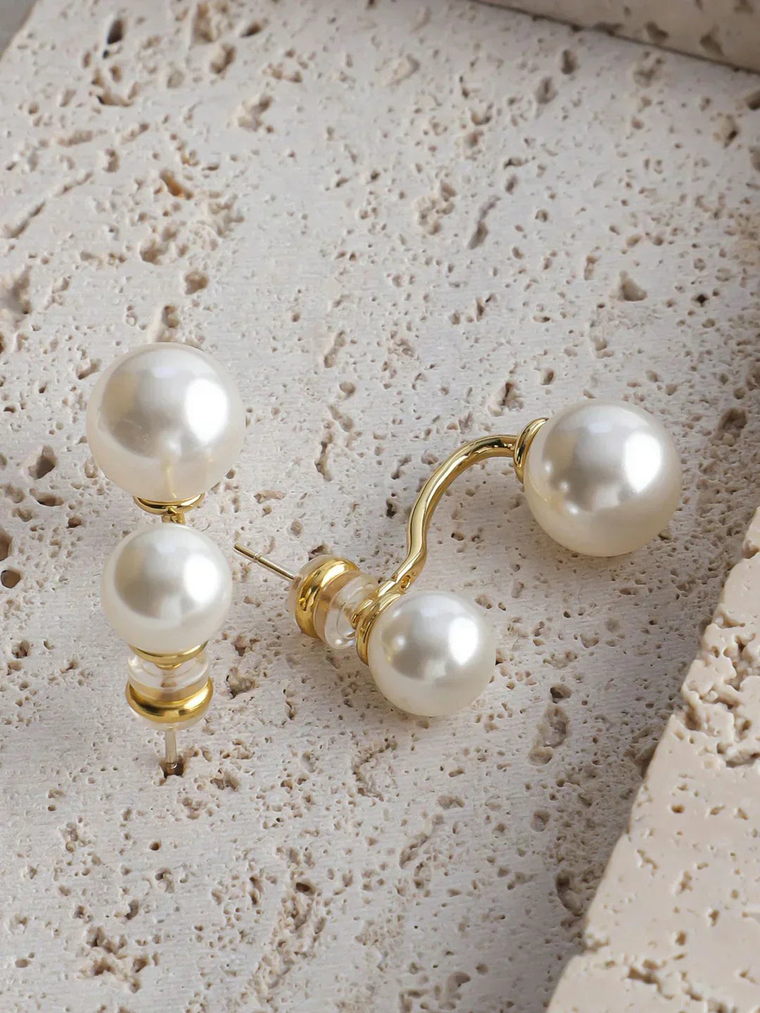 Timeless Twin Pearl Studs