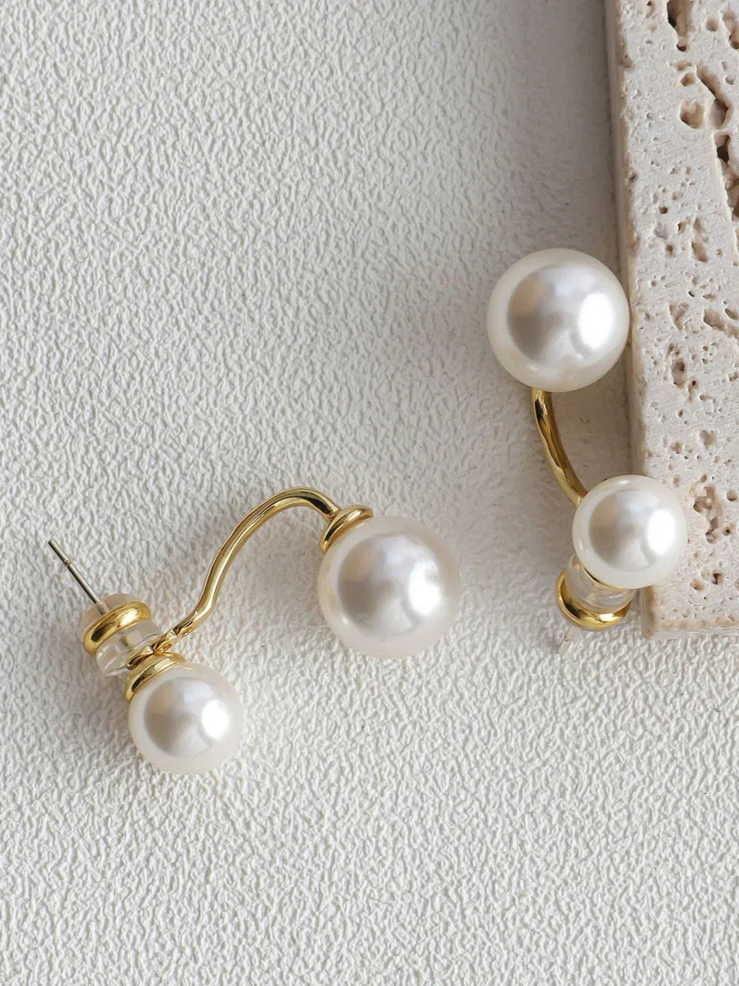 Timeless Twin Pearl Studs