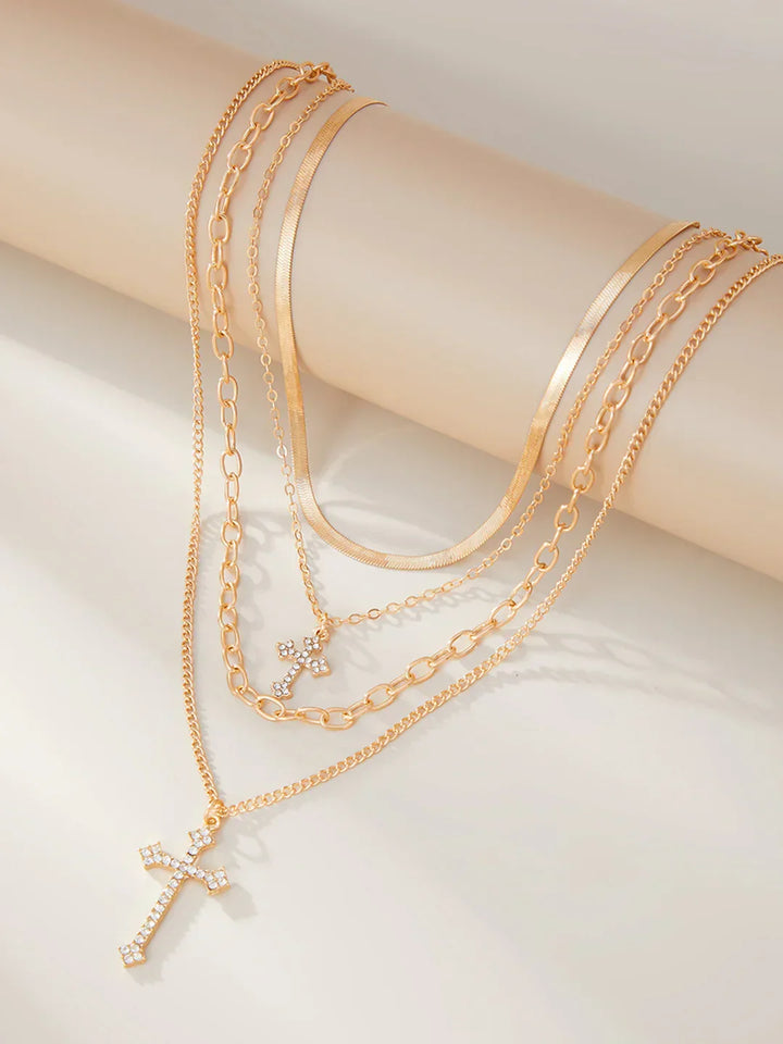 Divine Glow Layered Pendant