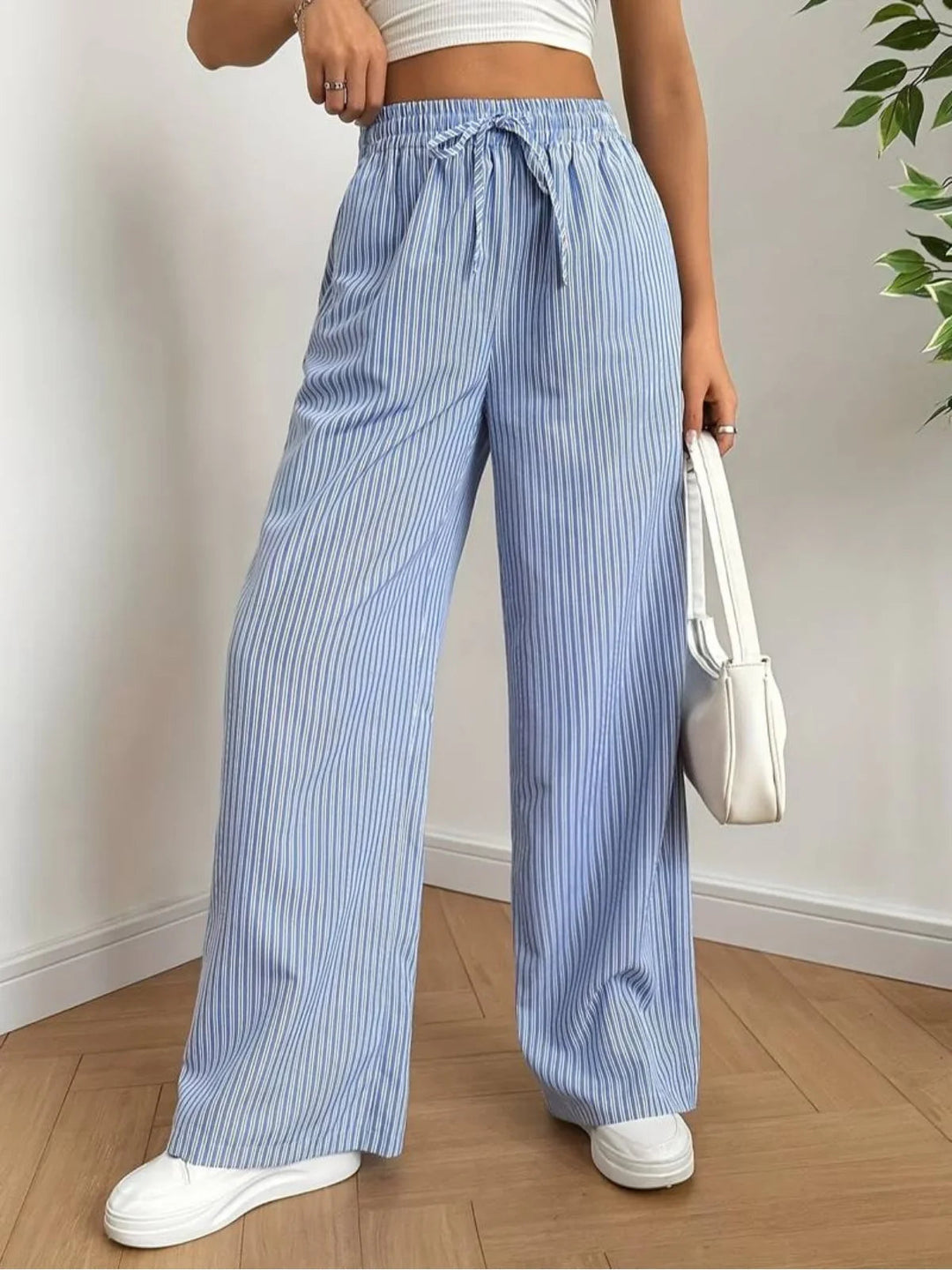 Casual Striped Trousers