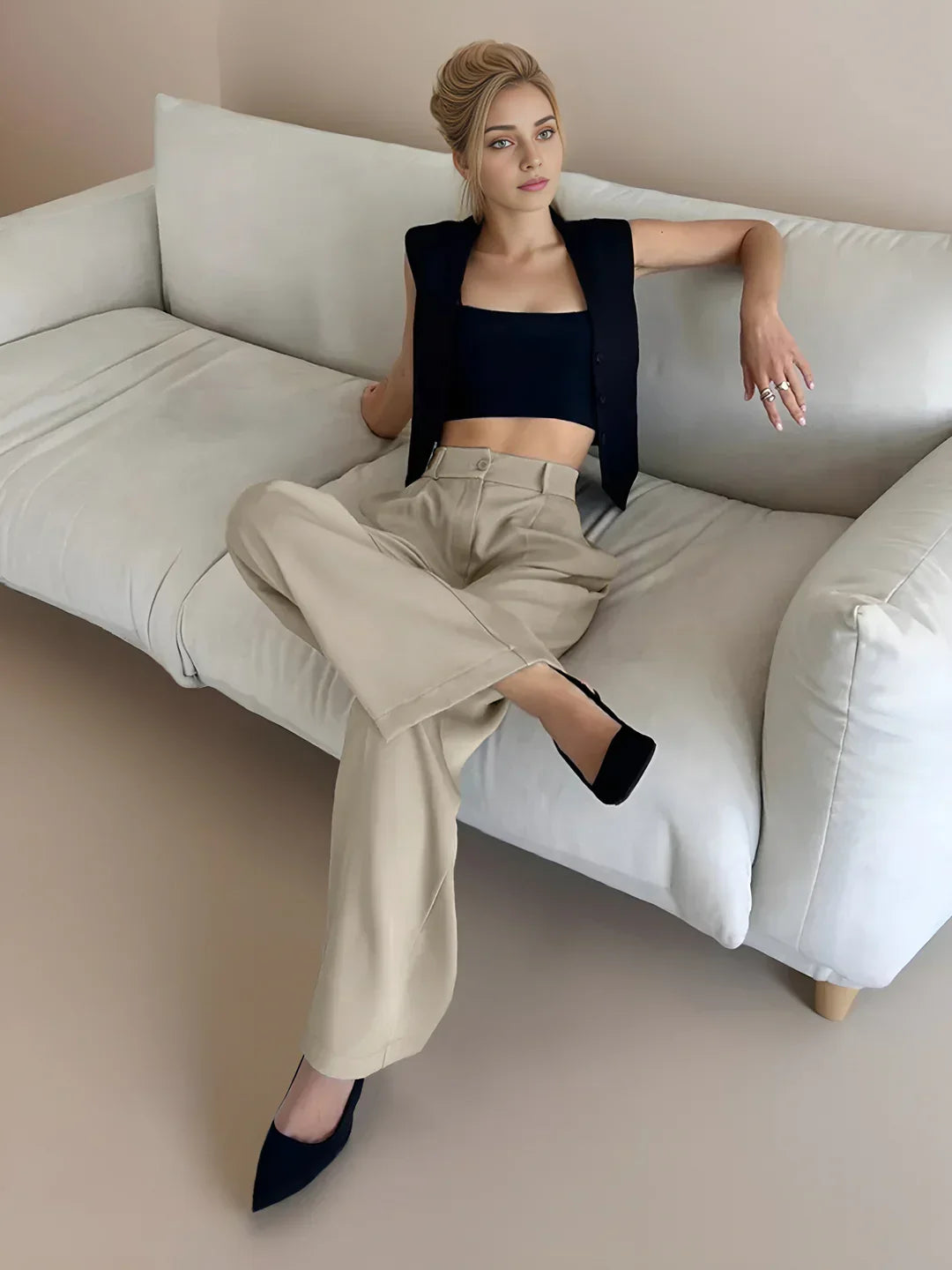 Always Casual Pockets Wide Leg Pants