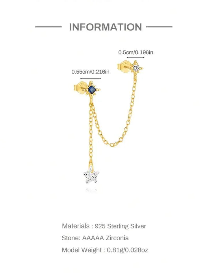 925 Sterling Silver Tassel Cartilage Stud