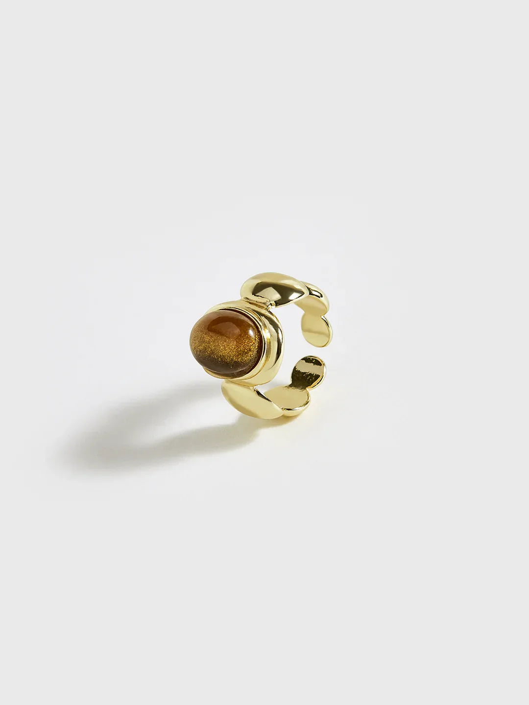 Vintage-Inspired Brown Stone Ring