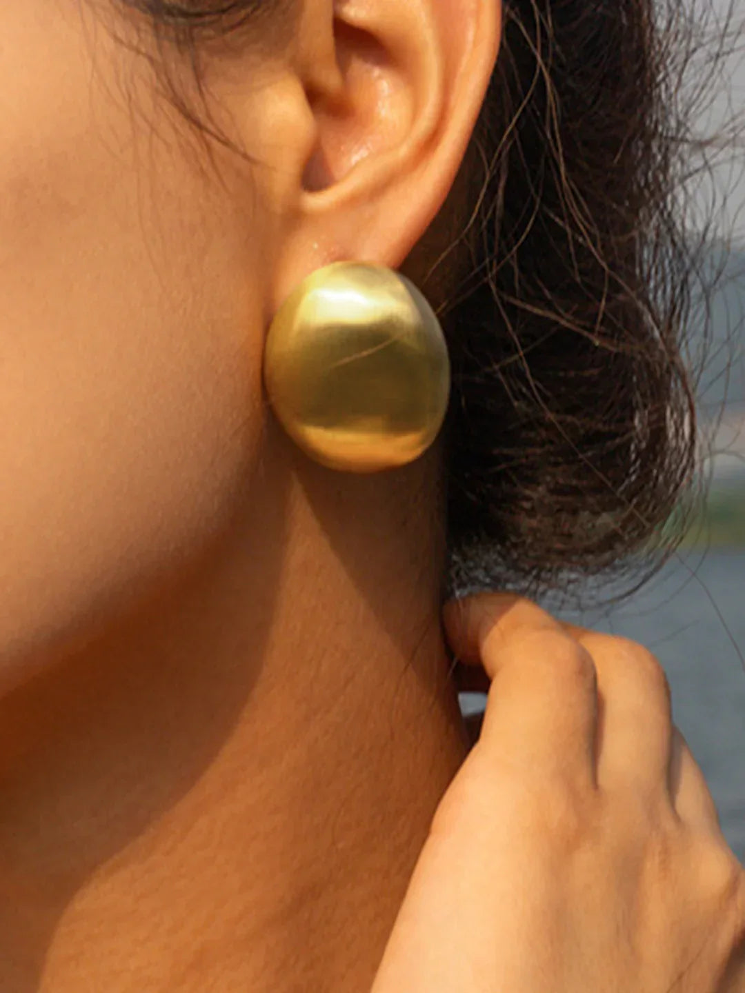 Always Elegant Brushed Ball Earrings