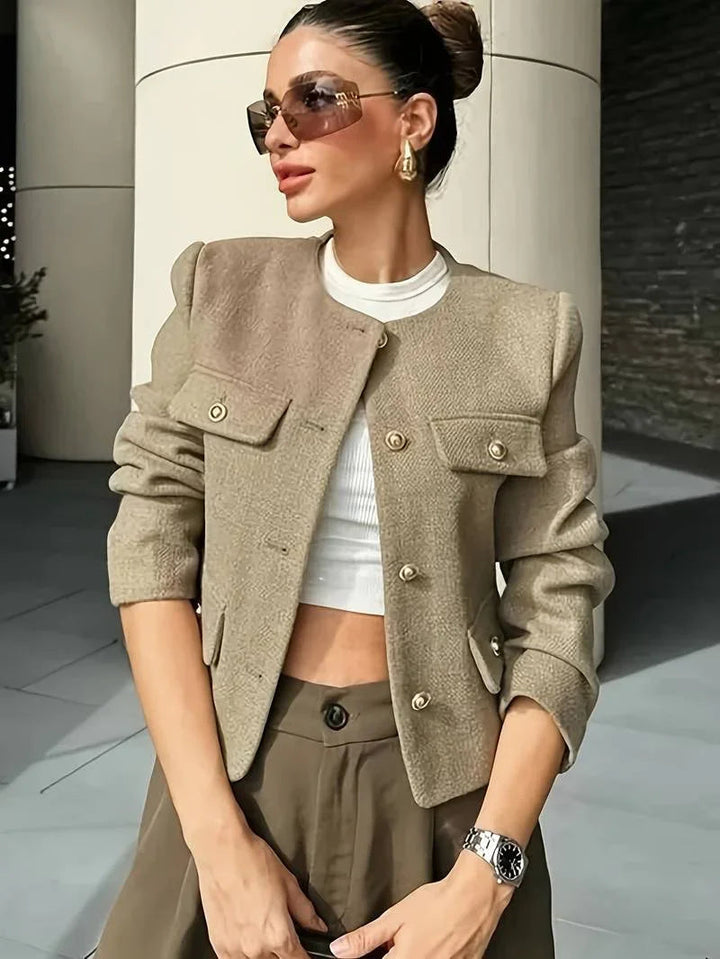 Classic Style Olive Green Cardigan