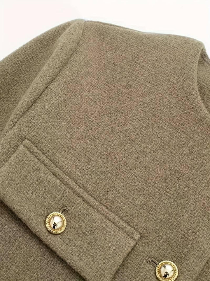 Classic Style Olive Green Cardigan