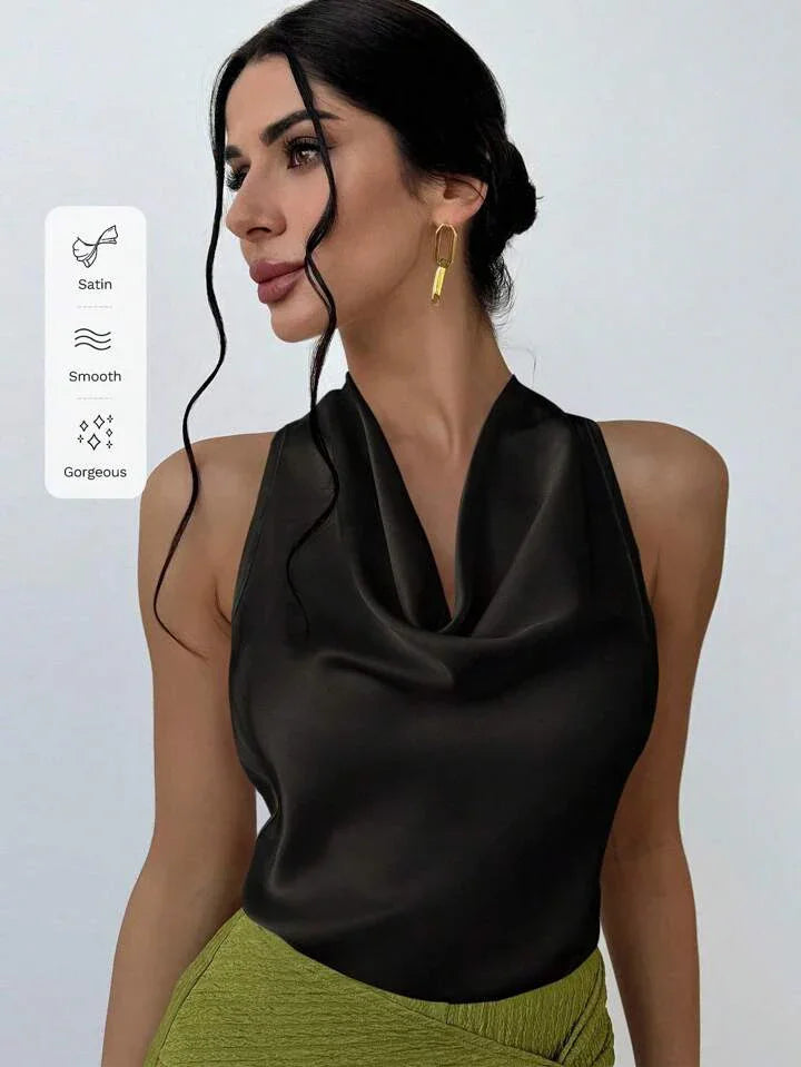 Always Elegant Halter Neck Backless Top