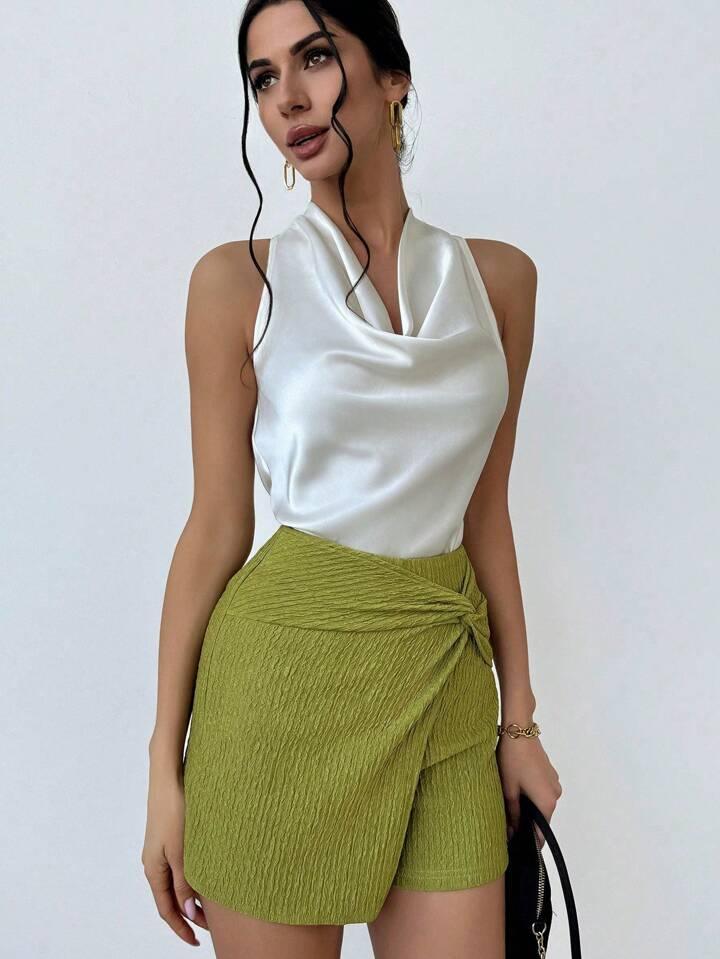 Always Elegant Halter Neck Backless Top