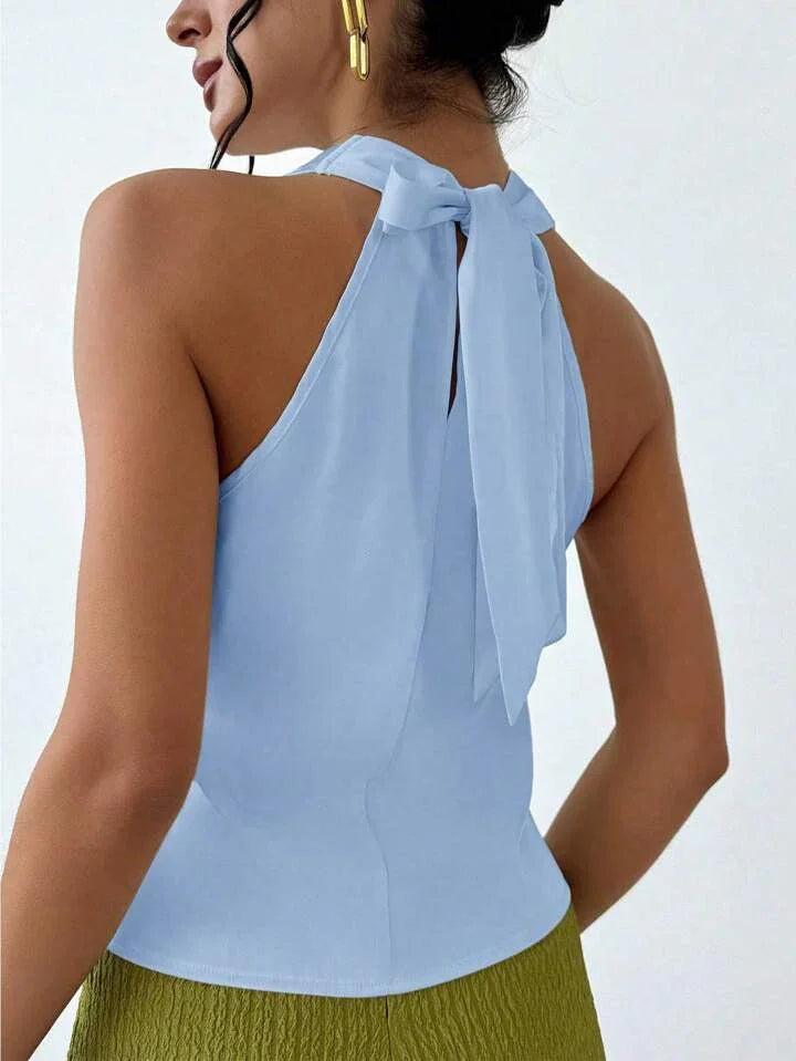 Always Elegant Halter Neck Backless Top