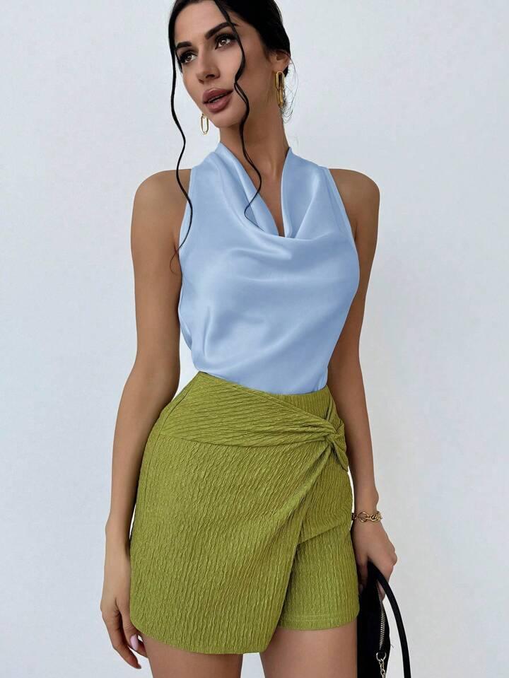 Always Elegant Halter Neck Backless Top