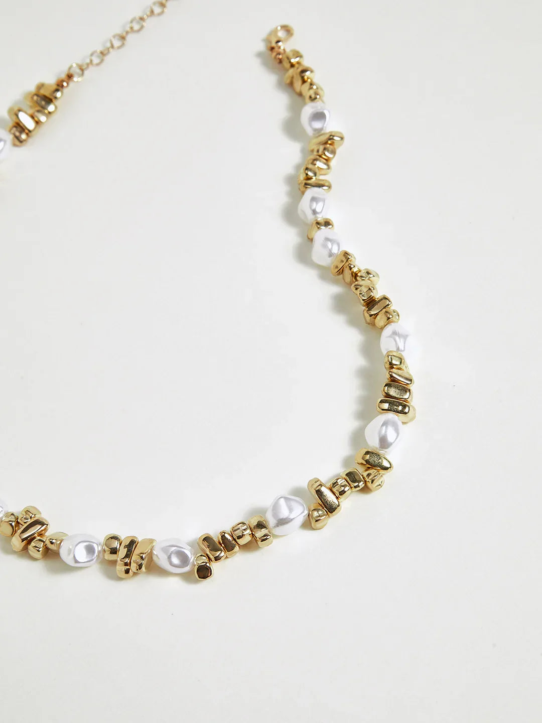 Delicate Pearl Gold Choker Necklace