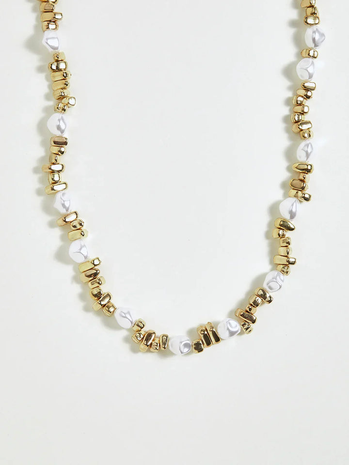 Delicate Pearl Gold Choker Necklace