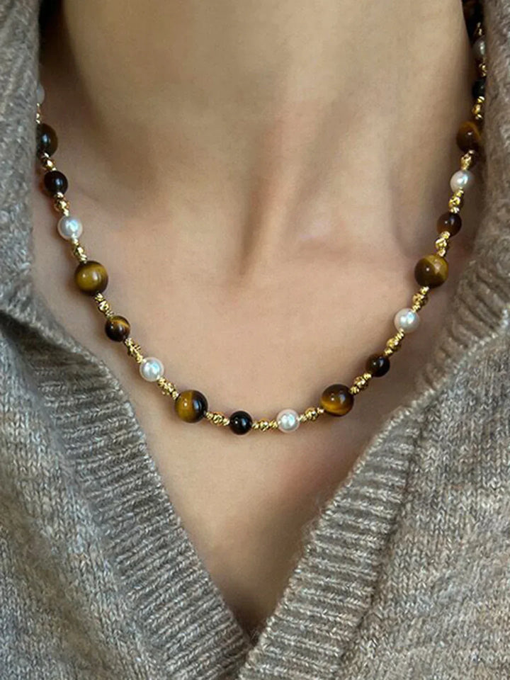 Earth-Tone Tiger Eye Choker