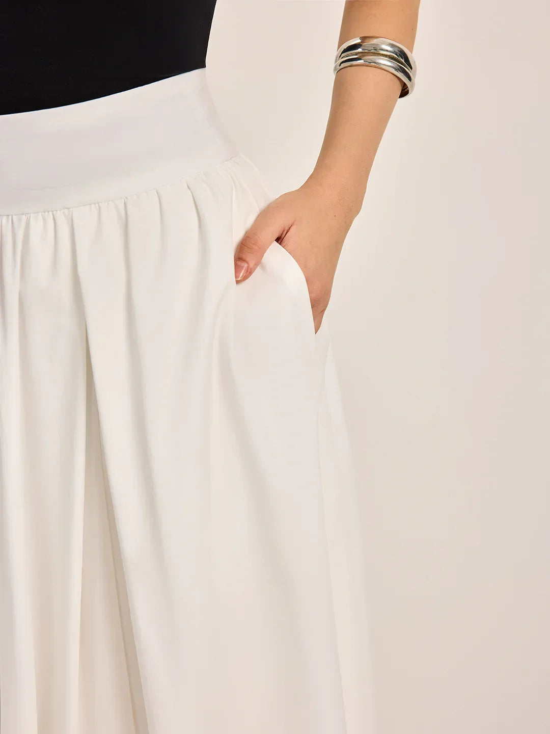 Casual Slim Fit High Waist Pleated Skirt