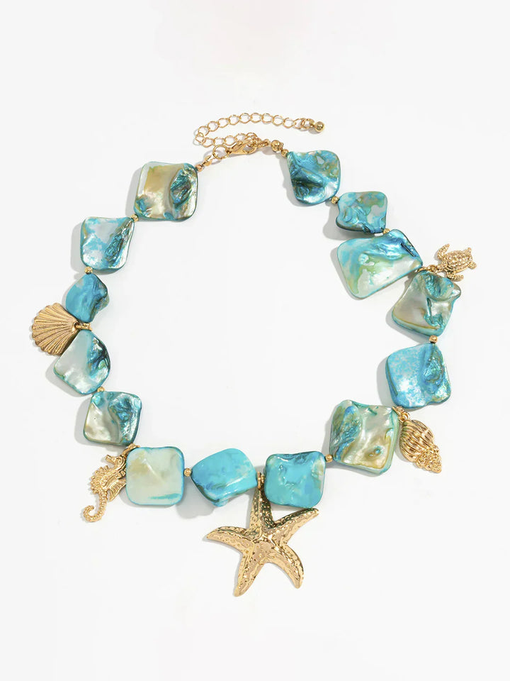 Ocean-Inspired Shell and Starfish Necklace