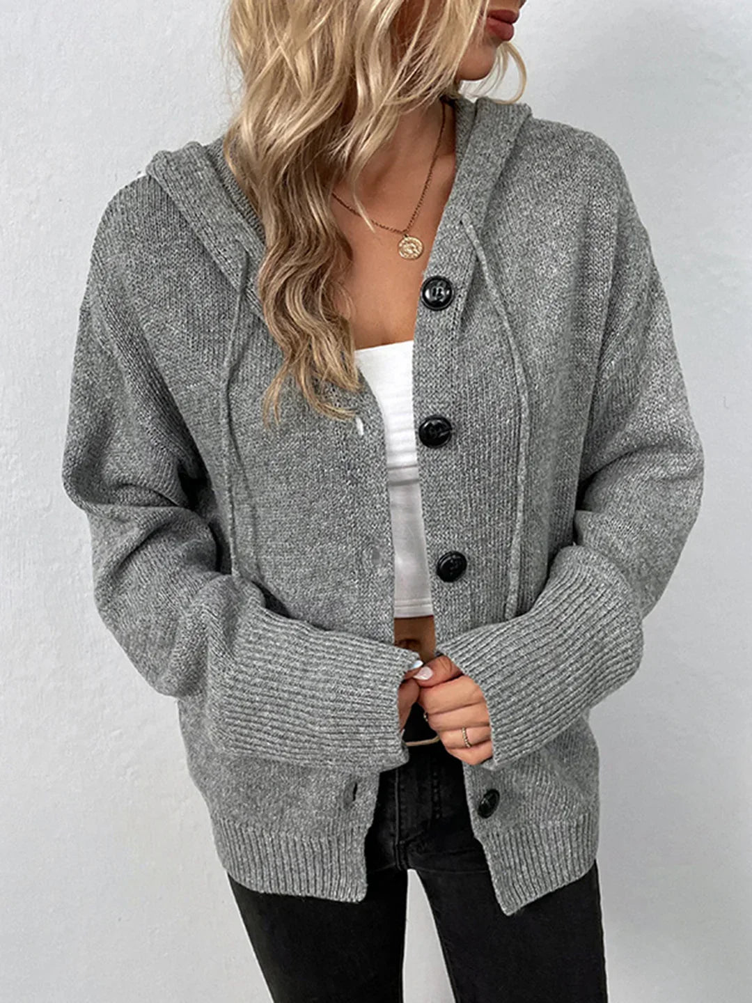 Layering Essential Casual Knit Button Cardigan