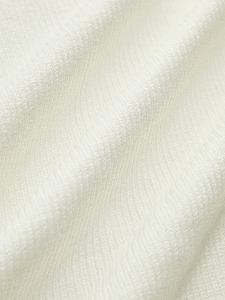 Off-Shoulder Crisscross Knit Sweater Top