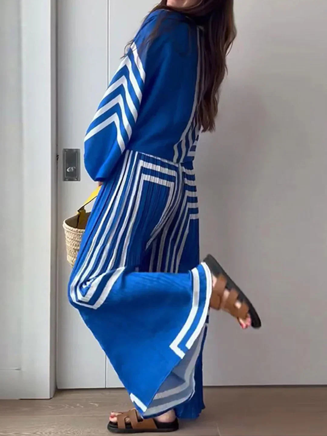 Long Sleeve Oversized Print Matching Set