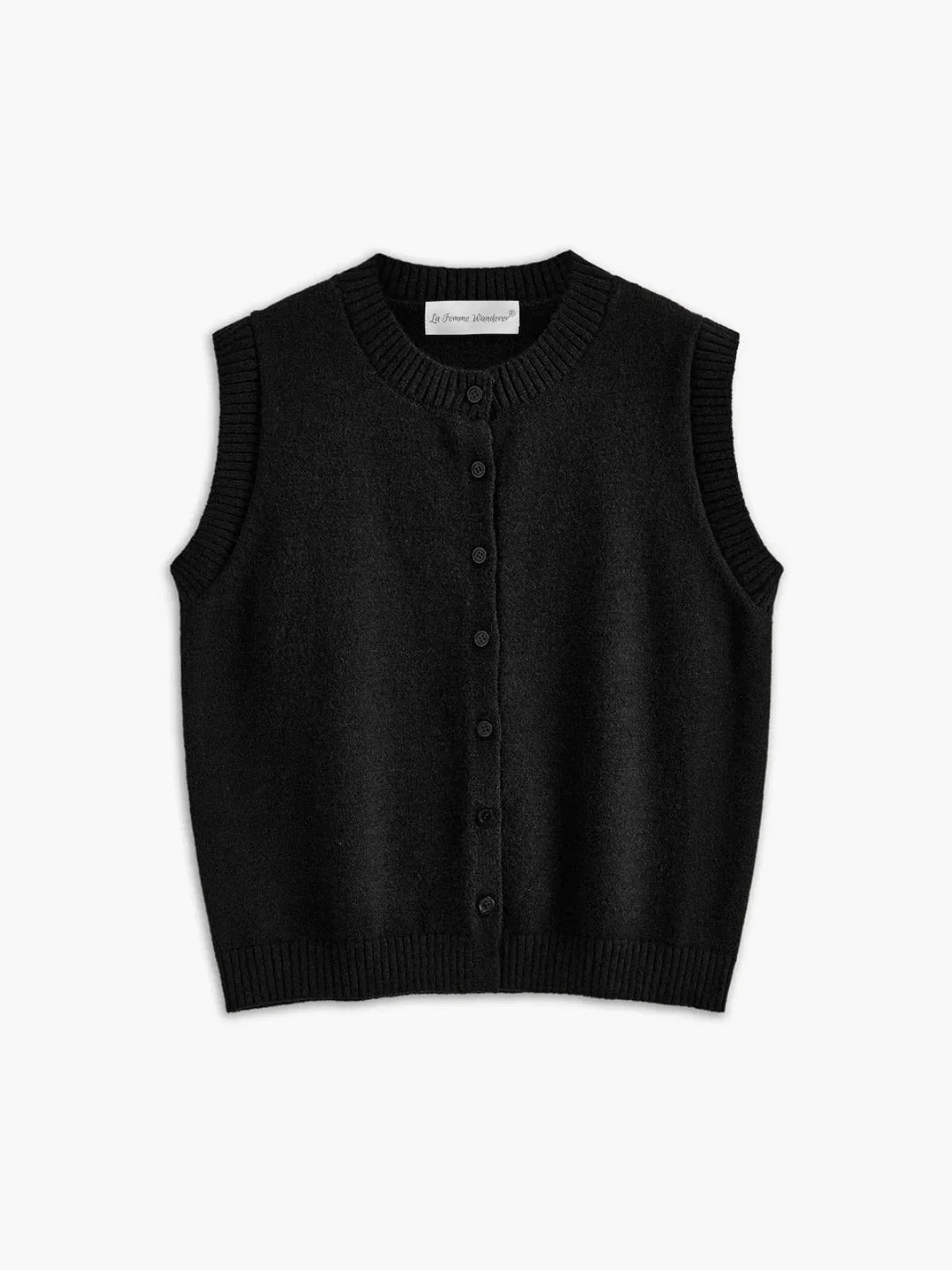 Single-breasted Casual Button Up Sweater Vest