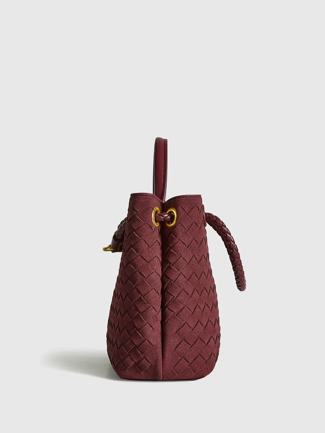 Always Chic Suede Woven Tote Bag