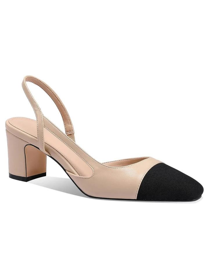 Classic Duo-Tone Slingback Heels