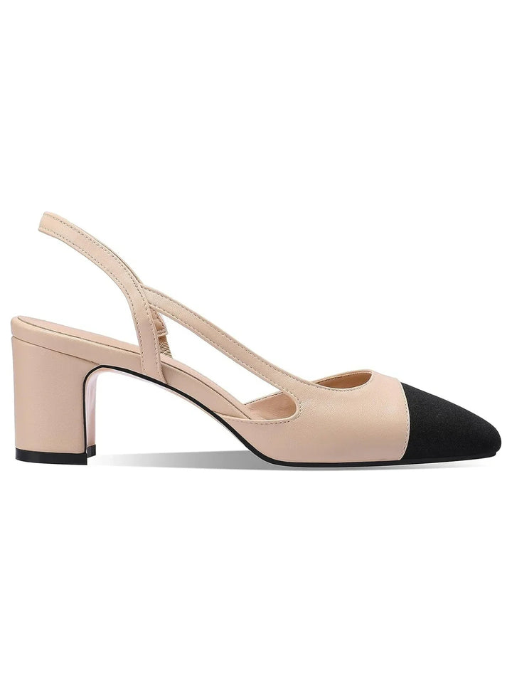 Classic Duo-Tone Slingback Heels