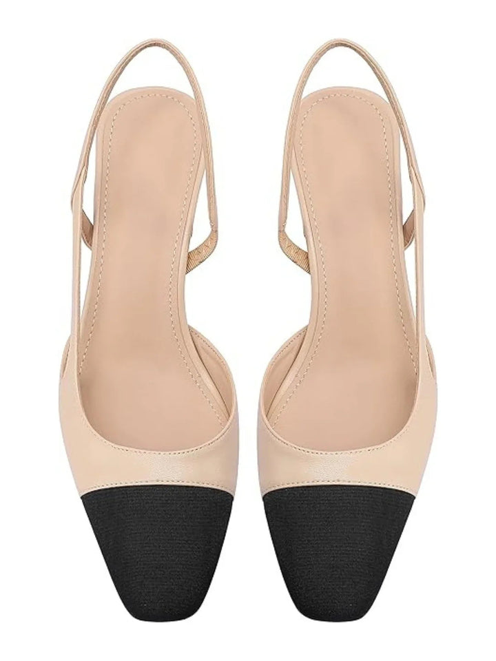 Classic Duo-Tone Slingback Heels